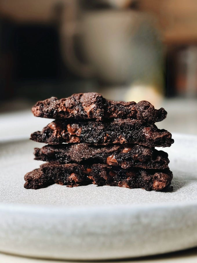 Indulge in Decadence: Two Huge Double Chocolate Cookies to Make You Happy